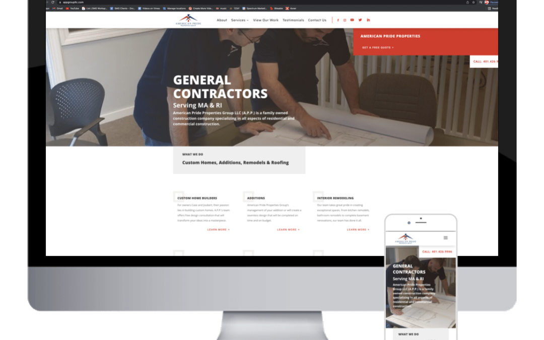 Website Design for American Pride Properties | Dartmouth MA