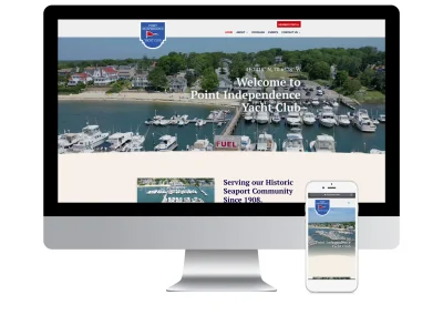 Point Independence Yacht Club Web Design