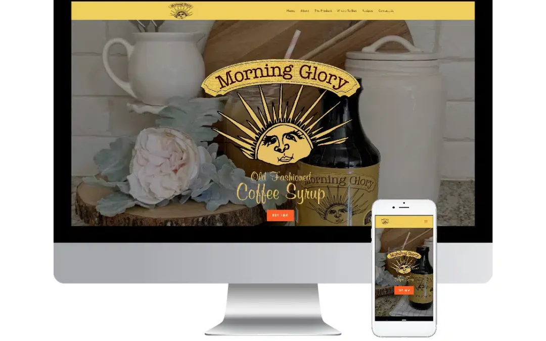 Morning Glory Coffee Syrup Web Design