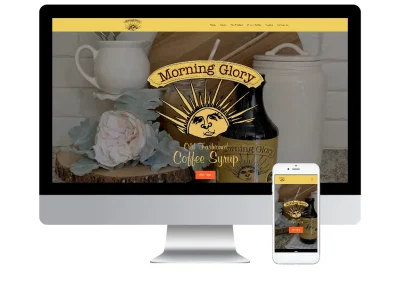 Morning Glory Coffee Syrup Web Design